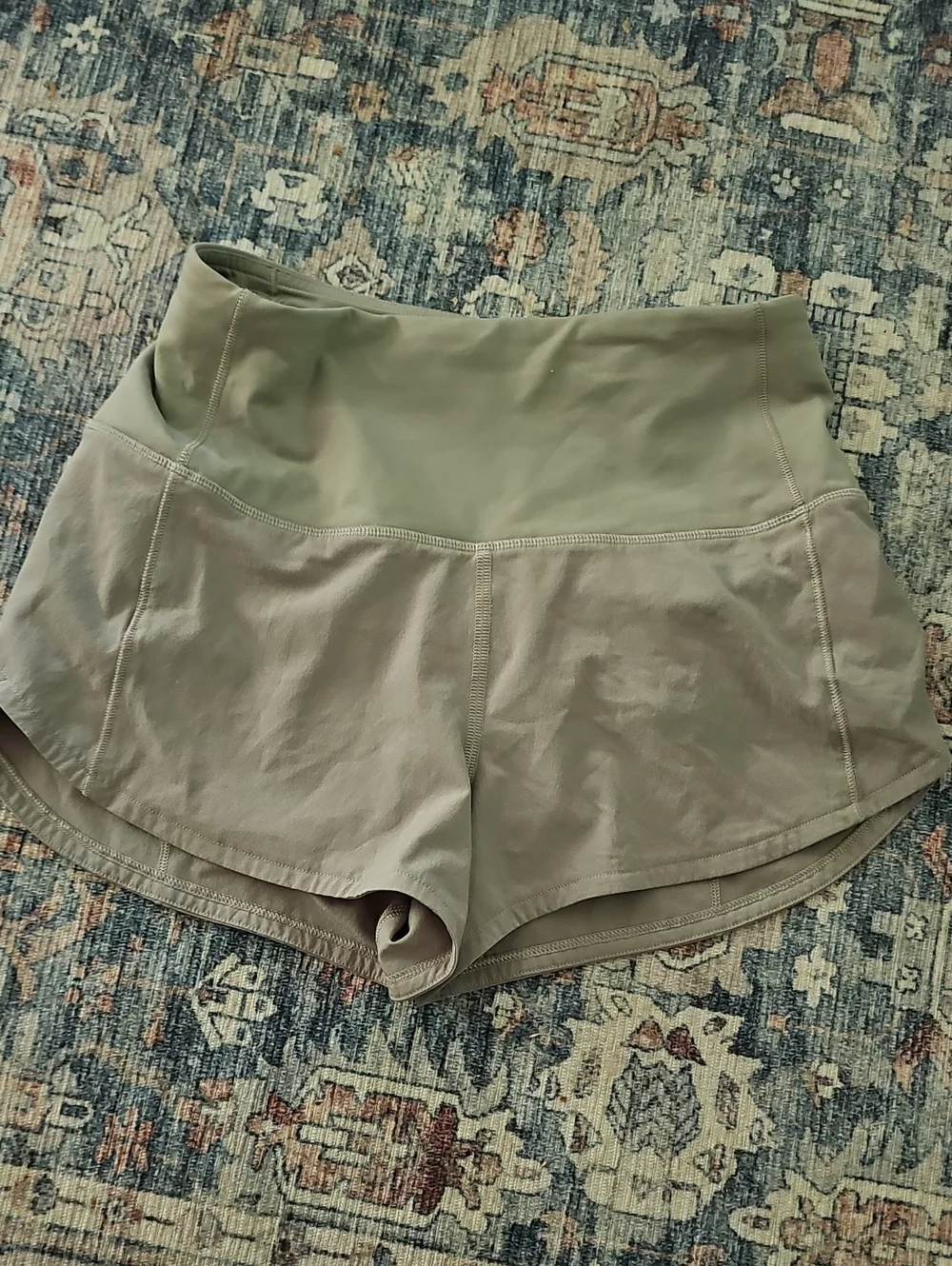 Lululemon Speed Up Running High-Waist Women's Performance Shorts in Taupe